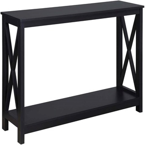 image:imageConvenience Concepts Oxford Console Table 395  Sofa Table with Storage Shelf Transitional Entryway Hall Table for Living Room and Bedroom Display Foyer Table Blush PinkBlack
