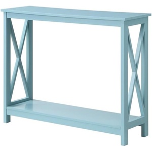 image:imageConvenience Concepts Oxford Console Table 395  Sofa Table with Storage Shelf Transitional Entryway Hall Table for Living Room and Bedroom Display Foyer Table Blush PinkSea Foam Blue