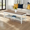 image:imageConvenience Concepts French Country Coffee Table 48  2 Tier Farmhouse Transitional Center Accent with Storage Shelf for Classic Transitional Living amp Family Room DriftwoodWhiteDriftwood  White