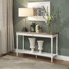 image:imageConvenience Concepts French Country Console Table with Drawer 48  Side Table with Storage Shelf Narrow Entryway Hall Table for Living Room DriftwoodWhiteDriftwoodWhite