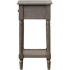 image:imageConvenience Concepts French Country Khloe 1 Drawer Accent End Table 14  Traditional Farmhouse Side Table with Storage Drawer and Shelf for Living Room DriftwoodWhiteWirebrush Dark Grey