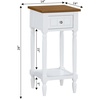 image:imageConvenience Concepts French Country Khloe 1 Drawer Accent End Table 14  Traditional Farmhouse Side Table with Storage Drawer and Shelf for Living Room DriftwoodWhiteDriftwoodWhite