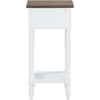 image:imageConvenience Concepts French Country Khloe 1 Drawer Accent End Table 14  Traditional Farmhouse Side Table with Storage Drawer and Shelf for Living Room DriftwoodWhiteDriftwoodWhite