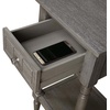 image:imageConvenience Concepts French Country Khloe 1 Drawer Accent End Table 14  Traditional Farmhouse Side Table with Storage Drawer and Shelf for Living Room DriftwoodWhiteWirebrush Dark Grey