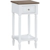 image:imageConvenience Concepts French Country Khloe 1 Drawer Accent End Table 14  Traditional Farmhouse Side Table with Storage Drawer and Shelf for Living Room DriftwoodWhiteDriftwoodWhite