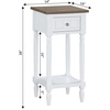 image:imageConvenience Concepts French Country Khloe 1 Drawer Accent End Table 14  Traditional Farmhouse Side Table with Storage Drawer and Shelf for Living Room DriftwoodWhiteDriftwoodWhite