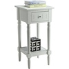 image:imageConvenience Concepts French Country Khloe 1 Drawer Accent End Table 14  Traditional Farmhouse Side Table with Storage Drawer and Shelf for Living Room DriftwoodWhiteWhite