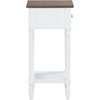image:imageConvenience Concepts French Country Khloe 1 Drawer Accent End Table 14  Traditional Farmhouse Side Table with Storage Drawer and Shelf for Living Room DriftwoodWhiteDriftwoodWhite