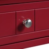 image:imageConvenience Concepts French Country Khloe 1 Drawer Accent End Table 14  Traditional Farmhouse Side Table with Storage Drawer and Shelf for Living Room DriftwoodWhiteCranberry Red