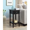 image:imageConvenience Concepts French Country Khloe 1 Drawer Accent End Table 14  Traditional Farmhouse Side Table with Storage Drawer and Shelf for Living Room DriftwoodWhiteBlack