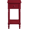 image:imageConvenience Concepts French Country Khloe 1 Drawer Accent End Table 14  Traditional Farmhouse Side Table with Storage Drawer and Shelf for Living Room DriftwoodWhiteCranberry Red