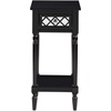 image:imageConvenience Concepts French Country Khloe Deluxe 1 Drawer Accent End Table 14  Traditional Farmhouse Side Table with Mirrored Storage Drawer and Shelf for Living Room BlackBlack