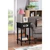 image:imageConvenience Concepts French Country Khloe Deluxe 1 Drawer Accent End Table 14  Traditional Farmhouse Side Table with Mirrored Storage Drawer and Shelf for Living Room BlackBlack