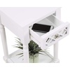 image:imageConvenience Concepts French Country Khloe Deluxe 1 Drawer Accent End Table 14  Traditional Farmhouse Side Table with Mirrored Storage Drawer and Shelf for Living Room BlackWhite