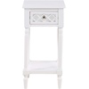 image:imageConvenience Concepts French Country Khloe Deluxe 1 Drawer Accent End Table 14  Traditional Farmhouse Side Table with Mirrored Storage Drawer and Shelf for Living Room BlackWhite