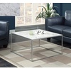 image:imageConvenience Concepts Gold Coast Faux Marble Coffee Table Faux Marble  SilverBlack Faux Marble  Silver