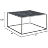 image:imageConvenience Concepts Gold Coast Faux Marble Coffee Table Faux Marble  SilverBlack Faux Marble  Silver