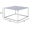 image:imageConvenience Concepts Gold Coast Faux Marble Coffee Table Faux Marble  SilverFaux Marble  Silver
