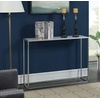image:imageConvenience Concepts Gold Coast Faux Marble Console Table Faux Marble  SilverFaux Marble  Silver