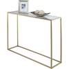 image:imageConvenience Concepts Gold Coast Faux Marble Console Table Faux Marble  SilverWhite Faux MarbleGold