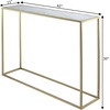 image:imageConvenience Concepts Gold Coast Faux Marble Console Table Faux Marble  SilverWhite Faux MarbleGold