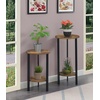 image:imageConvenience Concepts Graystone 2 Tier Tall Plant Stand 31  Industrial Stand for Plants Vases and Antiques Urban Modern Design for the Living Room Hallway Entryway BlackBlackBarnwoodBlack