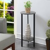 image:imageConvenience Concepts Graystone 2 Tier Tall Plant Stand 31  Industrial Stand for Plants Vases and Antiques Urban Modern Design for the Living Room Hallway Entryway BlackBlackWeathered GrayBlack