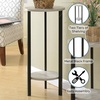 image:imageConvenience Concepts Graystone 2 Tier Tall Plant Stand 31  Industrial Stand for Plants Vases and Antiques Urban Modern Design for the Living Room Hallway Entryway BlackBlackFaux BirchBlack