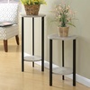 image:imageConvenience Concepts Graystone 2 Tier Tall Plant Stand 31  Industrial Stand for Plants Vases and Antiques Urban Modern Design for the Living Room Hallway Entryway BlackBlackFaux BirchBlack