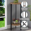 image:imageConvenience Concepts Graystone 2 Tier Tall Plant Stand 31  Industrial Stand for Plants Vases and Antiques Urban Modern Design for the Living Room Hallway Entryway BlackBlackBarnwoodBlack
