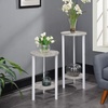image:imageConvenience Concepts Graystone 2 Tier Tall Plant Stand 31  Industrial Stand for Plants Vases and Antiques Urban Modern Design for the Living Room Hallway Entryway BlackBlackFaux BirchWhite