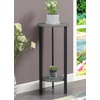 image:imageConvenience Concepts Graystone 2 Tier Tall Plant Stand 31  Industrial Stand for Plants Vases and Antiques Urban Modern Design for the Living Room Hallway Entryway BlackBlackCementBlack