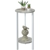 image:imageConvenience Concepts Graystone 2 Tier Tall Plant Stand 31  Industrial Stand for Plants Vases and Antiques Urban Modern Design for the Living Room Hallway Entryway BlackBlackFaux BirchWhite