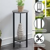 image:imageConvenience Concepts Graystone 2 Tier Tall Plant Stand 31  Industrial Stand for Plants Vases and Antiques Urban Modern Design for the Living Room Hallway Entryway BlackBlackWeathered GrayBlack