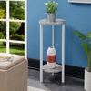 image:imageConvenience Concepts Graystone 2 Tier Tall Plant Stand 31  Industrial Stand for Plants Vases and Antiques Urban Modern Design for the Living Room Hallway Entryway BlackBlackFaux BirchWhite