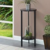 image:imageConvenience Concepts Graystone 2 Tier Tall Plant Stand 31  Industrial Stand for Plants Vases and Antiques Urban Modern Design for the Living Room Hallway Entryway BlackBlackBlackBlack
