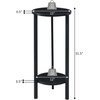 image:imageConvenience Concepts Graystone 2 Tier Tall Plant Stand 31  Industrial Stand for Plants Vases and Antiques Urban Modern Design for the Living Room Hallway Entryway BlackBlackFaux BirchWhite