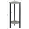 image:imageConvenience Concepts Graystone 2 Tier Tall Plant Stand 31  Industrial Stand for Plants Vases and Antiques Urban Modern Design for the Living Room Hallway Entryway BlackBlackCementBlack