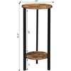 image:imageConvenience Concepts Graystone 2 Tier Tall Plant Stand 31  Industrial Stand for Plants Vases and Antiques Urban Modern Design for the Living Room Hallway Entryway BlackBlackBarnwoodBlack