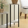 image:imageConvenience Concepts Graystone 2 Tier Tall Plant Stand 31  Industrial Stand for Plants Vases and Antiques Urban Modern Design for the Living Room Hallway Entryway BlackBlackFaux BirchBlack