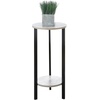 image:imageConvenience Concepts Graystone 2 Tier Tall Plant Stand 31  Industrial Stand for Plants Vases and Antiques Urban Modern Design for the Living Room Hallway Entryway BlackBlackFaux BirchBlack