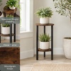 image:imageConvenience Concepts Graystone 24 inch 2 Tier Plant Stand  Industrial Stand for Plants Vases and Antiques Urban Modern Design for the Living Room Hallway Entryway BarnwoodBlackBarnwoodBlack