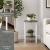 image:imageConvenience Concepts Graystone 24 inch 2 Tier Plant Stand  Industrial Stand for Plants Vases and Antiques Urban Modern Design for the Living Room Hallway Entryway Faux BirchWhiteFaux BirchWhite