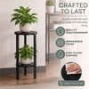 image:imageConvenience Concepts Graystone 24 inch 2 Tier Plant Stand  Industrial Stand for Plants Vases and Antiques Urban Modern Design for the Living Room Hallway Entryway BarnwoodBlackBlackBlack
