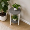 image:imageConvenience Concepts Graystone 24 inch 2 Tier Plant Stand  Industrial Stand for Plants Vases and Antiques Urban Modern Design for the Living Room Hallway Entryway Faux BirchWhiteFaux BirchWhite