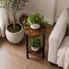 image:imageConvenience Concepts Graystone 24 inch 2 Tier Plant Stand  Industrial Stand for Plants Vases and Antiques Urban Modern Design for the Living Room Hallway Entryway BarnwoodBlackBarnwoodBlack