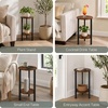 image:imageConvenience Concepts Graystone 24 inch 2 Tier Plant Stand  Industrial Stand for Plants Vases and Antiques Urban Modern Design for the Living Room Hallway Entryway BarnwoodBlackBarnwoodBlack