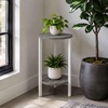 image:imageConvenience Concepts Graystone 24 inch 2 Tier Plant Stand  Industrial Stand for Plants Vases and Antiques Urban Modern Design for the Living Room Hallway Entryway Faux BirchWhiteFaux BirchWhite