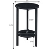 image:imageConvenience Concepts Graystone 24 inch 2 Tier Plant Stand  Industrial Stand for Plants Vases and Antiques Urban Modern Design for the Living Room Hallway Entryway BarnwoodBlackBlackBlack