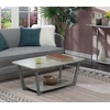 image:imageConvenience Concepts Graystone Coffee Table Weathered Gray  Black FrameFaux BirchSlate Gray